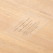 Lucilla Elegant Modern Wedding Acryl Uitnodigingen (Laagn)