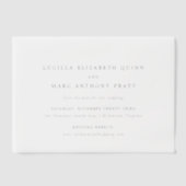 Lucilla Elegant Modern Wedding Save the Date Vellum Uitnodigingen (Voorkant)
