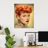 Lucille Ball Vintage Classic, Elégant Poster (Bureau à domicile)