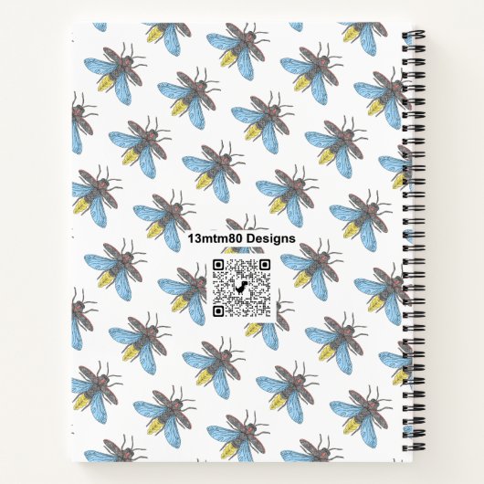 Luciole (blanc motif) - Carnet (Dos)