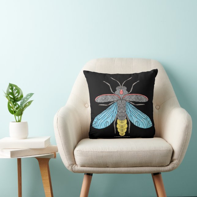 Luciole (simple noir) - Coussin (Chaise)