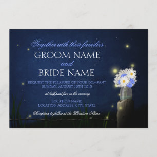 Lucioles avec le faire-part de mariage rustique de