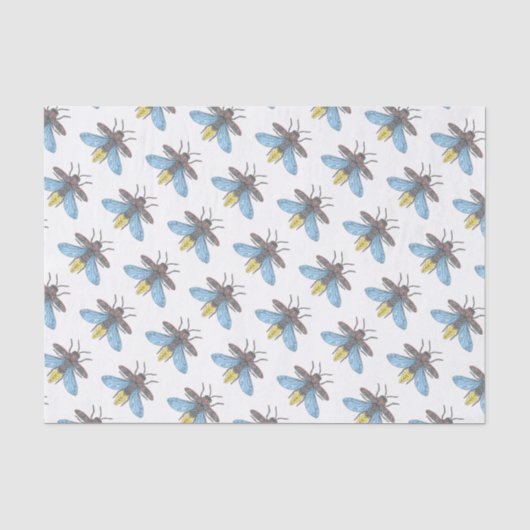 Lucioles (blanc) - Papier de soie (Recto)