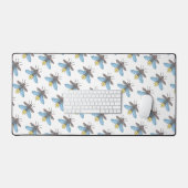 Lucioles (blanc) - Tapis de bureau (Clavier et souris)
