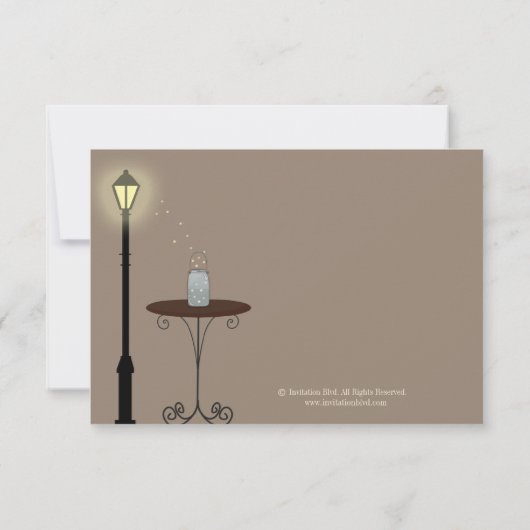 Lucioles et Mariage Pot Mason RSVP (Dos)