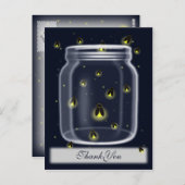 lucioles magiques mason jar merci cartes (Devant / Derrière)