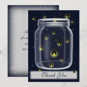 lucioles magiques mason jar merci cartes (Devant / Derrière)