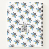 Lucioles (motif blanc) - Cahier (Dos)