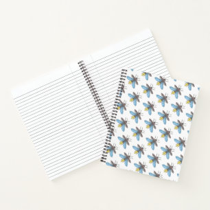Lucioles (motif blanc) - Cahier