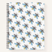 Lucioles (motif blanc) - Cahier (Devant)