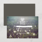 Lucioles romantiques illumine mariage RSVP (Devant / Derrière)