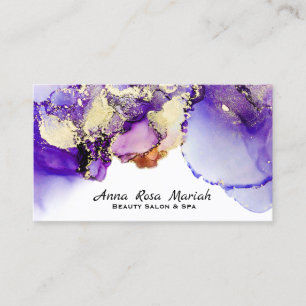 *~* Lucious Abstract Lavender Gold Gilded Bold Visitekaartje