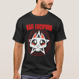 Lucipurr Satanische Baphomet Gotische Occulte Duiv T-shirt