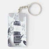 Lucite gitaar bruiloft gunst sleutelhanger (achterkant)