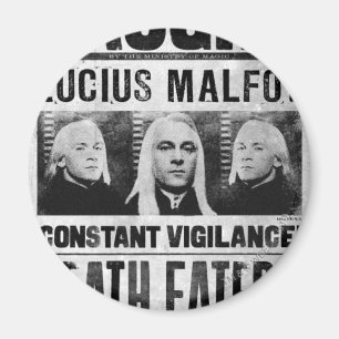 Lucius Malfoy Gezocht Poster Magneet