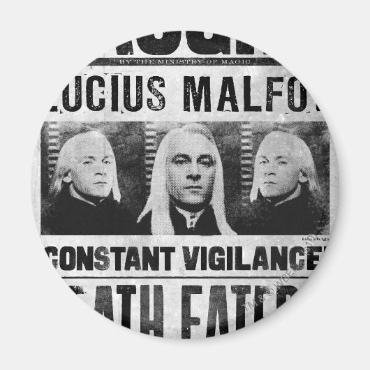 Lucius Malfoy Gezocht Poster Magneet (Voorkant)