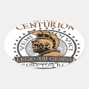 Lucius Voreno, een beroemde Roman Centurion Ovale Sticker