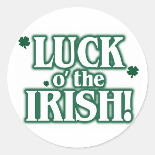 Luck aan de irish ronde sticker