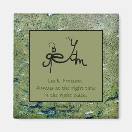 Luck and Fortune Sigil Art Kaart Magneet