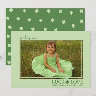Luck and Love St. Patrick's Day Fotokaarten
