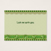 Luck Charm Gift Label Visitekaartjes (Achterkant)