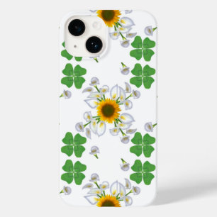 Luck Clover met Sunflower en Calla Lily Case-Mate iPhone 14 Hoesje
