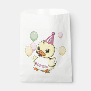 Luck Duck 1e Verjaardag Party Duckie Papieren beke Bedankzakje