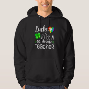 Luck Geweldige BE 1st graad leraar Iers St Patty's Hoodie