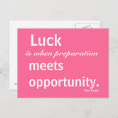 Luck, Inspiration, Opportunity, Briefkaart (Voorkant / Achterkant)