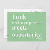 Luck, Inspiration, Opportunity, Briefkaart (Voorkant / Achterkant)