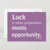 Luck, Inspiration, Opportunity, Briefkaart (Voorkant / Achterkant)