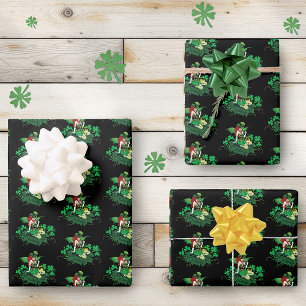 Luck Irish Fairy Green Inpakpapier Vel