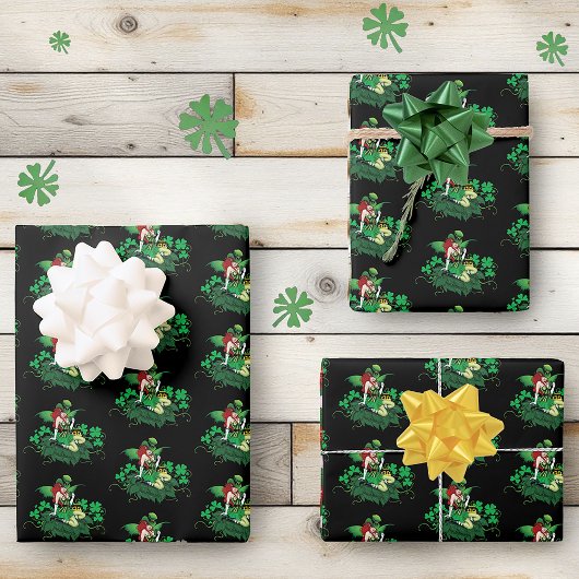Luck Irish Fairy Green Inpakpapier Vel