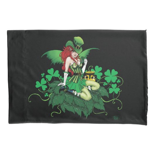 Luck Irish Fairy Green Kussensloop (Voorkant)