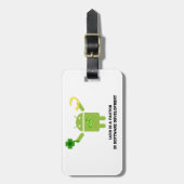 Luck is een factor in software development Bugdroi Bagagelabel (Voorkant verticaal)