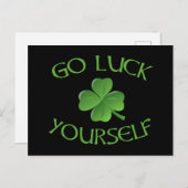 Luck je zelf grappig St. Patrick's Day Briefkaart (Voorkant / Achterkant)