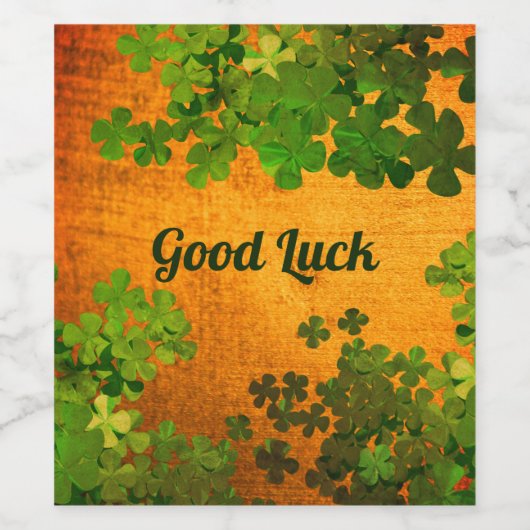 Luck, Luck-klaver Wijn Etiket (Enkel label)