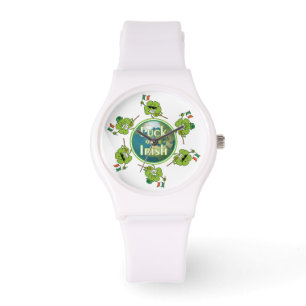 Luck o' the Irish - Shamrocks rond het Wereldbol Horloge