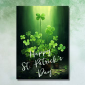 Luck of the Irish Clovers St Patrick's Day Feestdagen Kaart