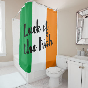 Luck of the Irish flag of Ireland grappig Douchegordijn