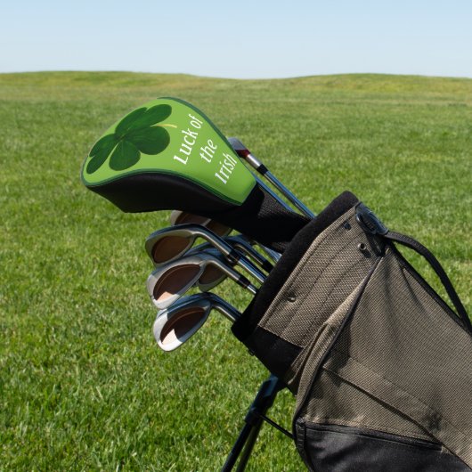Luck of the Irish Green Clover Golfheadcover (Insitu)