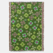Luck of the Irish Green Shamrock Throw Blanket Deken (Voorkant Verticaal)