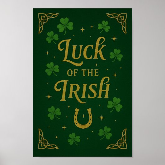 Luck of the Irish Poster | St. Patrick’s Day Art (Voorkant)