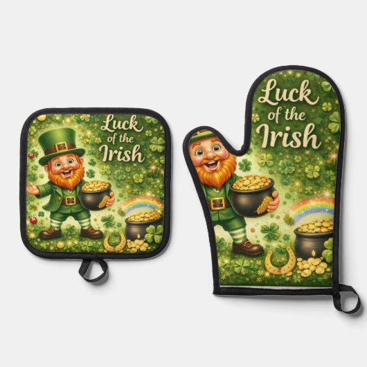 Luck of the Irish Pot Holder Set  (Voorkant)