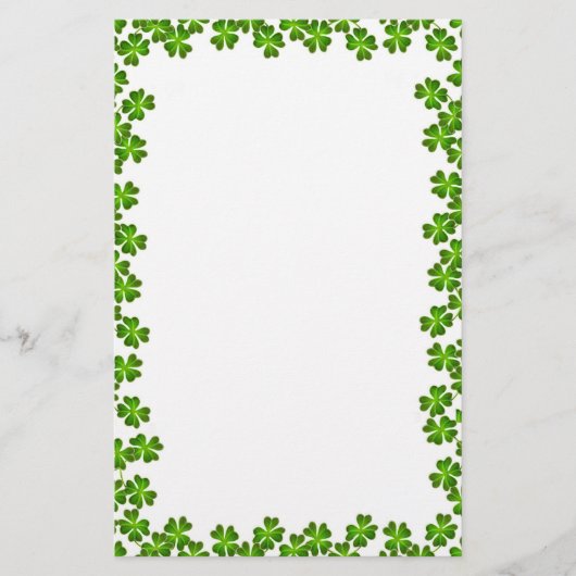 Luck of the Irish Shamrock Stationery Briefpapier (Voorkant)