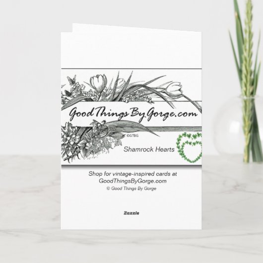 Luck of the Irish, St Patrick's Day, 4 Shamrocks Kaart (Achterkant)