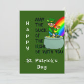 Luck of the Irish St Patrick's Day Kaart (Staand voorkant)