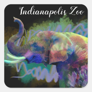 Luck of the Nose Elephant Vierkante Sticker