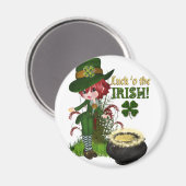 Luck O'the Irish Leprechaun Magnet (Recto/Verso)