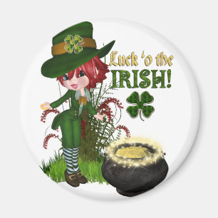 Luck O'the Irish Leprechaun Magnet Magneet